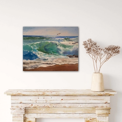 Картина маслом на холсте 'Морской пейзаж'